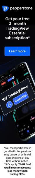 Pepperstone offer — get a free 3-month TradingView Essential subscription