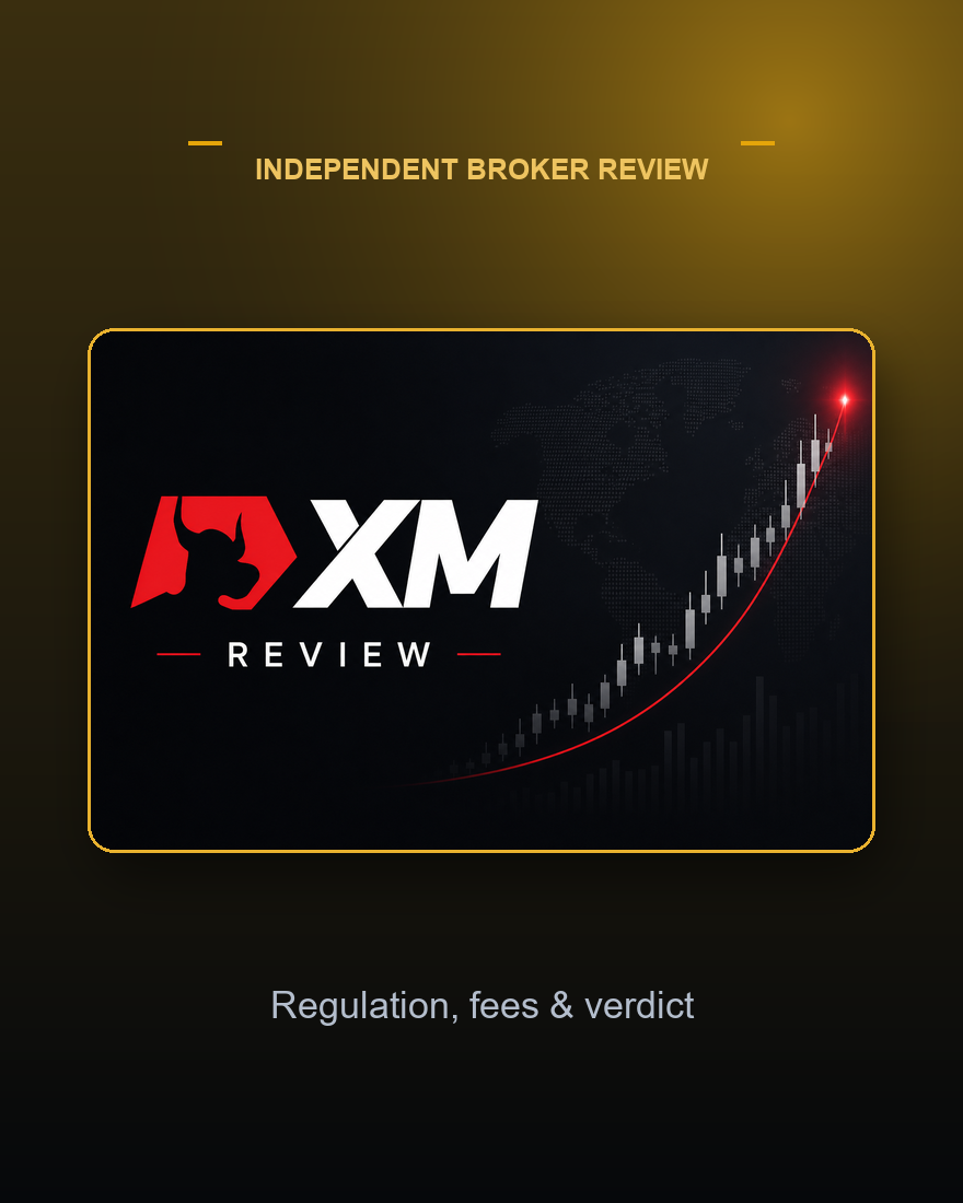 Official XM logo on a clean fxreviewlab review card